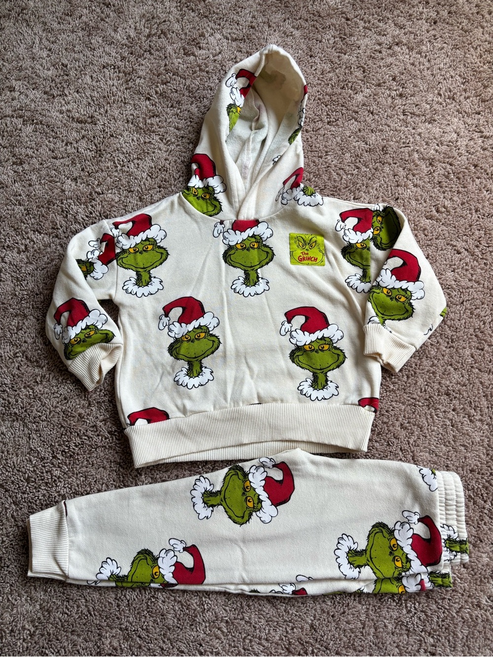 The Grinch Holiday Hoodie & Joggers Set - 3T